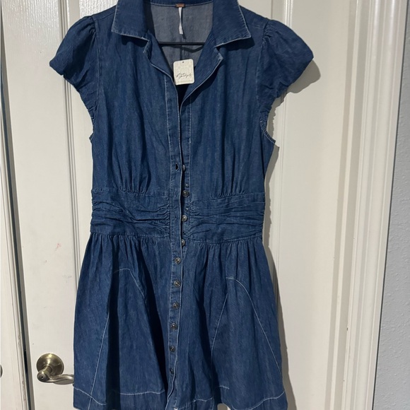 Free People Dresses & Skirts - Free People Blue Denim Mini Dress